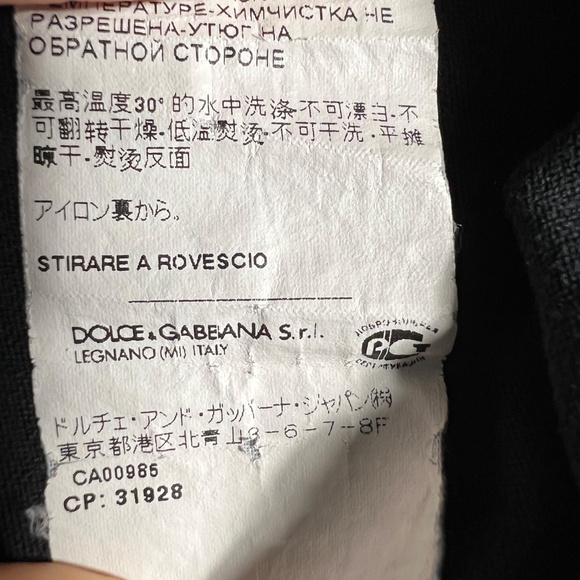 Dolce & Gabbana Crown Crest Mens Short Sleeve T-Shirt Made in Italy IT 48 Large - Picture 11 of 16